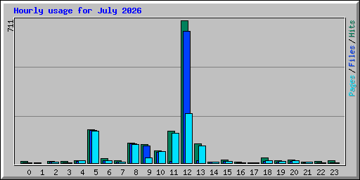 Hourly usage for July 2026